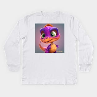 Baby Dinosaur Dino Bambino - Camila Kids Long Sleeve T-Shirt
